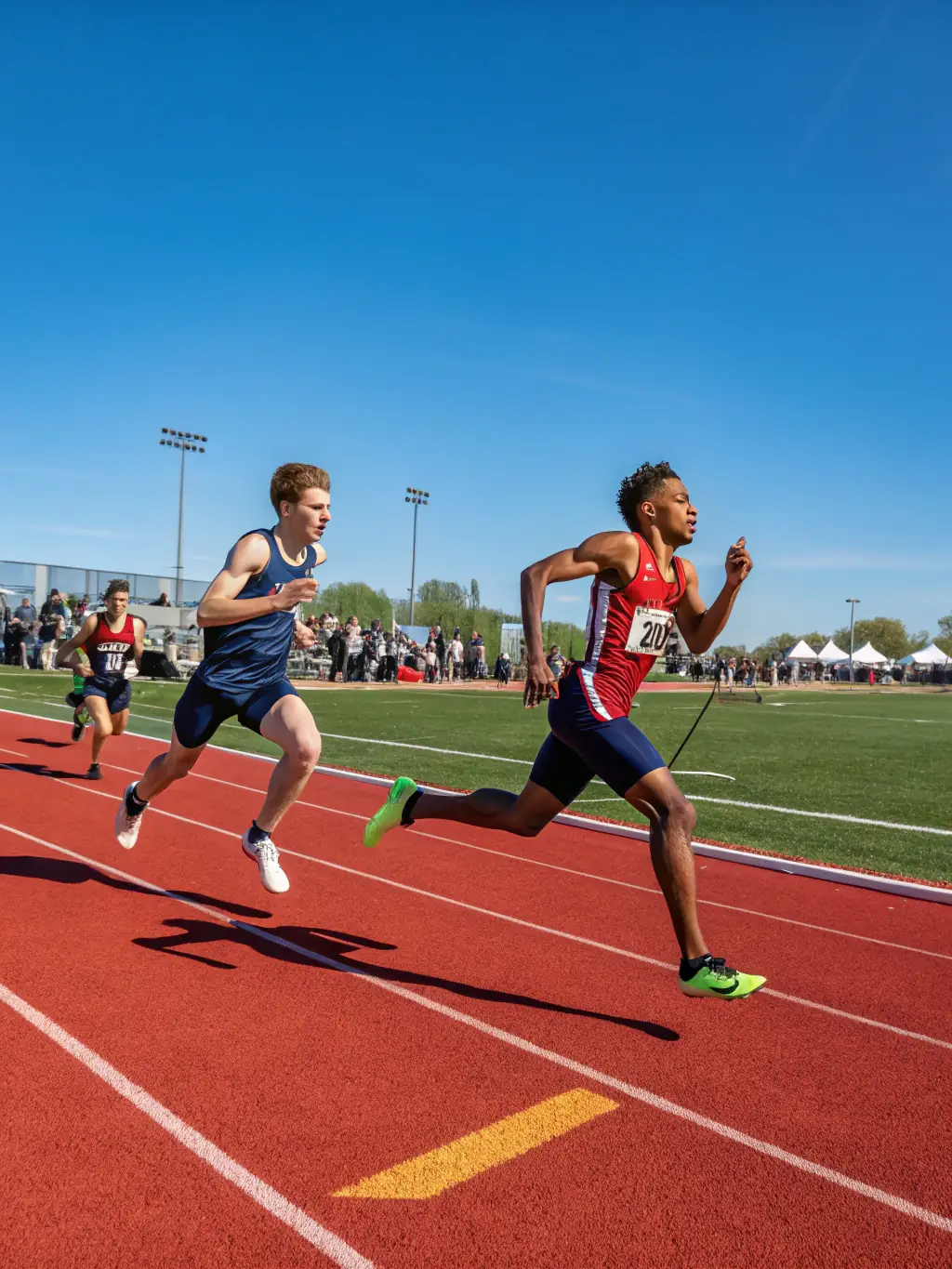 A vibrant image showcasing a group of young athletes participating in a track and field event, symbolizing the association's support for athletic initiation.